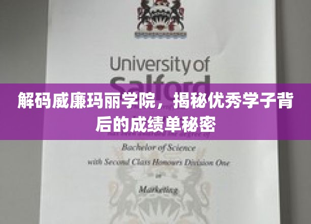 解码威廉玛丽学院，揭秘优秀学子背后的成绩单秘密
