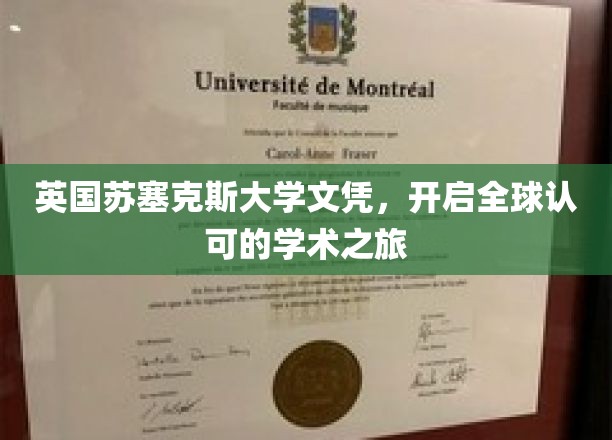 国际通行证，苏塞克斯大学文凭引领全球学术新篇章