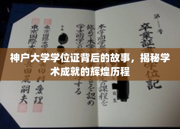 神户大学学位证，揭开成就背后的璀璨传奇