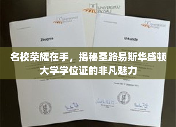圣路易斯华盛顿大学学位证，探寻名校光环下的独特魅力