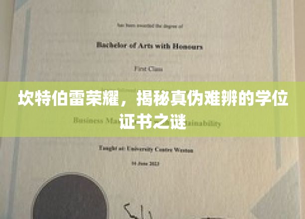 坎特伯雷荣耀，一窥学位证书背后的故事