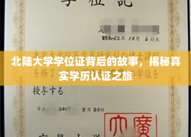 北陆大学学位证探寻记，揭开学历认证背后的非凡旅程