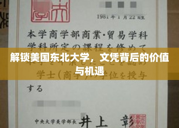 美国东北大学文凭的隐藏价值与无限可能