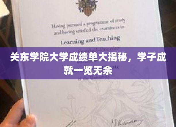 关东学院大学成绩单曝光，学子成绩与成就尽收眼底