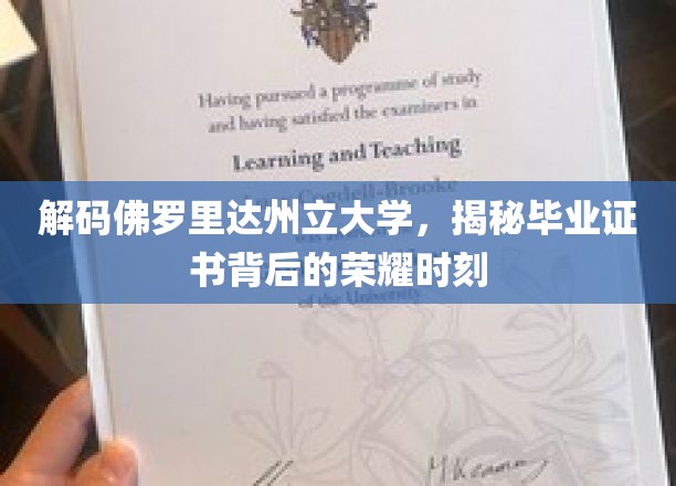 佛罗里达州立大学荣耀揭秘，毕业证书背后的故事之旅