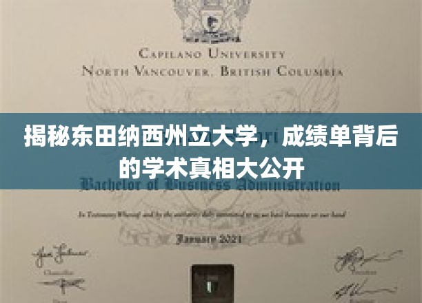 深度解读东田纳西州立大学，揭开成绩单背后的学术奥秘