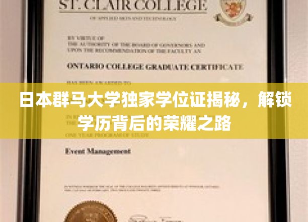群马大学学位证背后的传奇，揭秘荣耀背后的求学征程