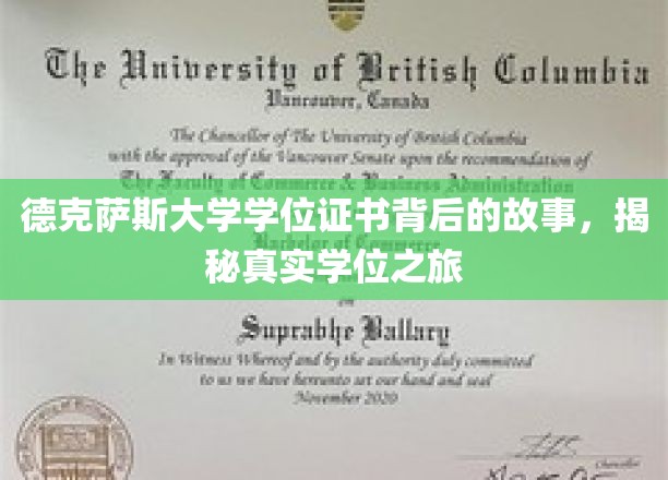德克萨斯大学学位证书背后的故事，揭秘真实学位之旅