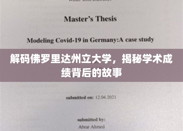 解码佛罗里达州立大学，揭秘学术成绩背后的故事