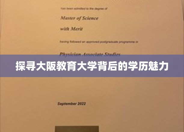探寻大阪教育大学背后的学历魅力
