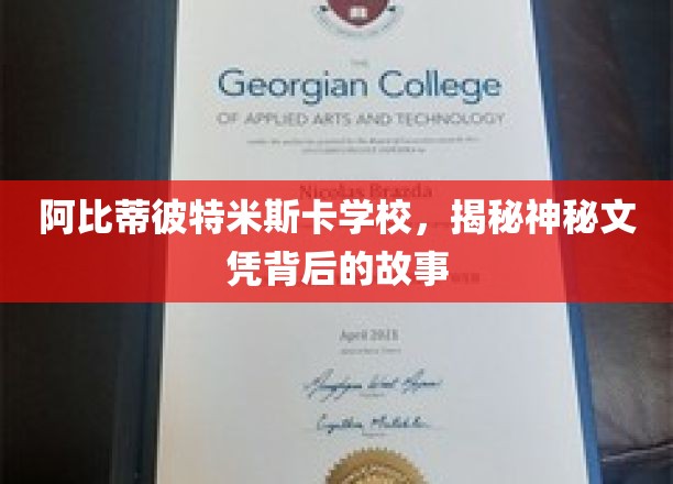 揭开阿比蒂彼特米斯卡学校文凭之谜，探寻不为人知的学术传奇