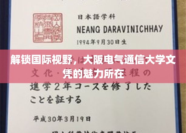 跨国学历之光，揭秘大阪电气通信大学文凭的独特魅力