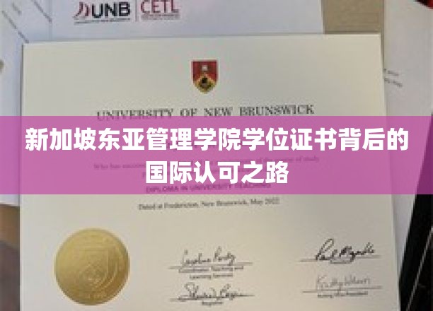 解码新加坡东亚管理学院，全球视野下的学位证书认可之旅