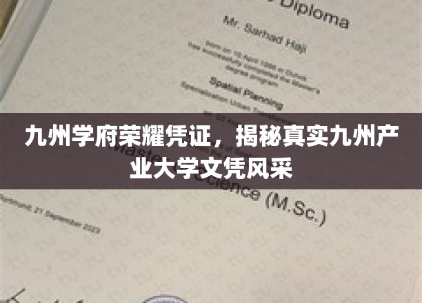九州学府荣耀凭证，一探究竟的产业大学文凭魅力