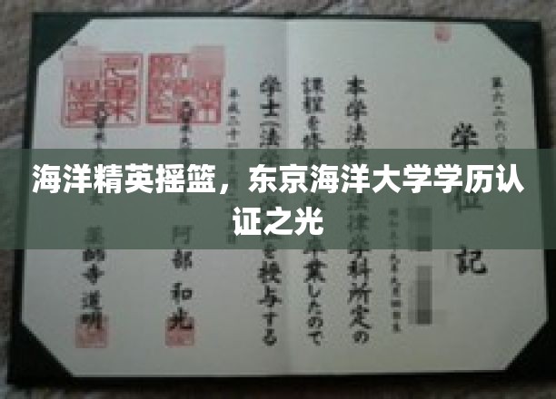 东京海洋大学，培养海洋精英的卓越学府认证风采