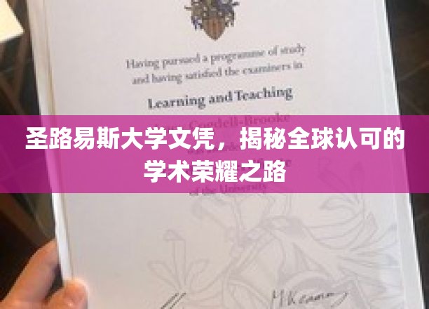 跨越国际，圣路易斯大学文凭铸就学术辉煌之旅