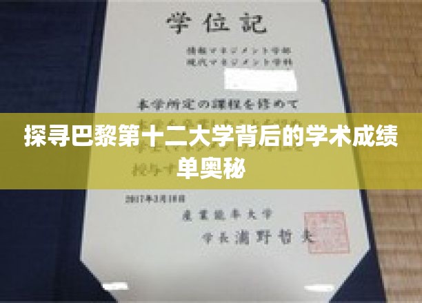 巴黎第十二大学，解码学术辉煌的秘密档案