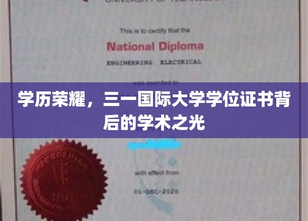 学历荣耀，三一国际大学学位证书背后的学术之光