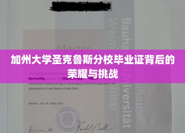 解码圣克鲁斯荣耀，加州大学毕业证的辉煌之路