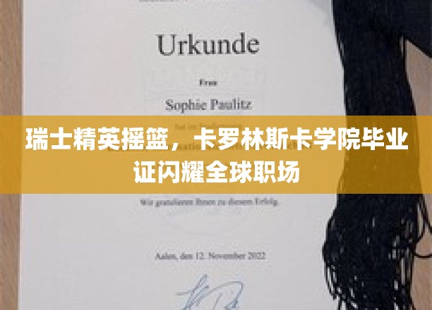 卡罗林斯卡荣耀，瑞士精英摇篮毕业证成为职场璀璨明珠