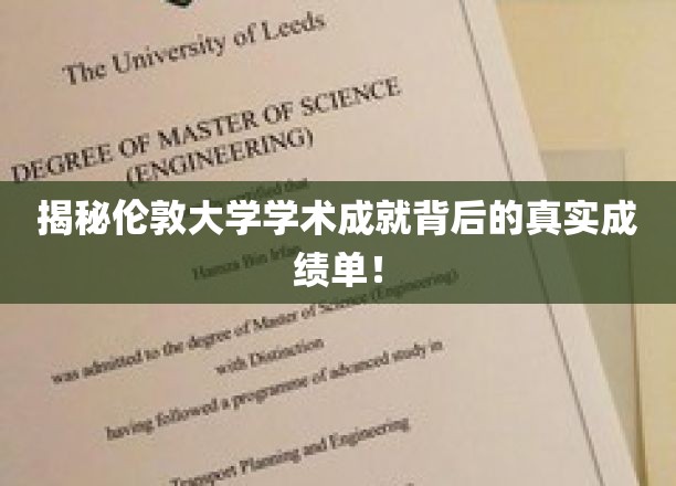 揭秘伦敦大学学术成就背后的真实成绩单！