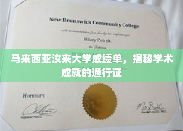 马来西亚汝来大学成绩单，开启学术成就之门的钥匙
