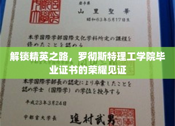 解锁精英之路，罗彻斯特理工学院毕业证书的荣耀见证