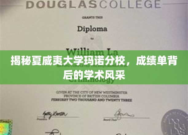 夏威夷玛诺分校，一纸成绩单，窥见学术魅力