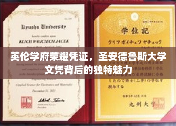 解锁圣安德鲁斯，英伦名校文凭的荣耀密码与独特风情