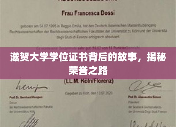 揭开滋贺大学荣誉证书的神秘面纱，探寻学术荣耀的历程