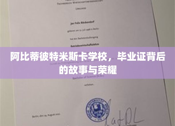 解码阿比蒂彼特米斯卡，毕业证书背后的传奇与荣光