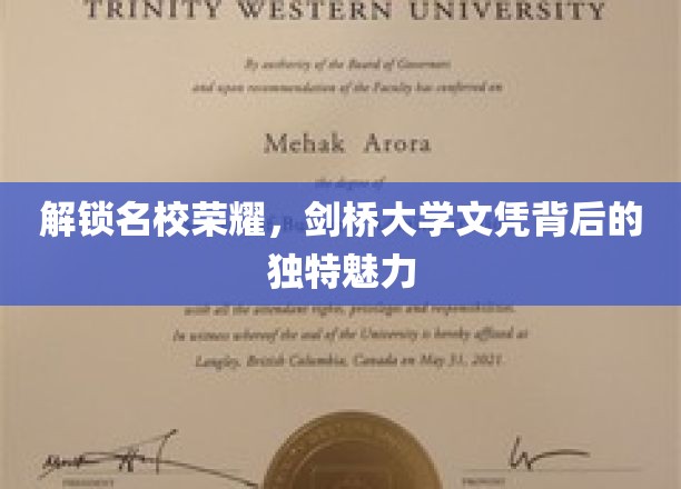 探寻名校荣耀，剑桥大学文凭背后的独特魅力