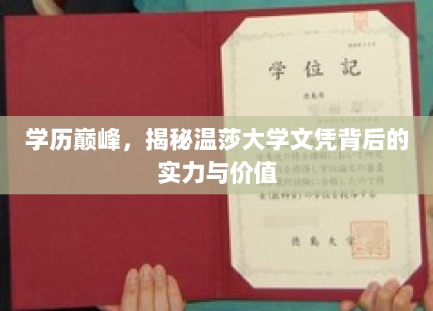学历巅峰，揭秘温莎大学文凭背后的实力与价值