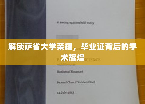 萨省大学荣耀揭秘，毕业证背后的学术璀璨之路