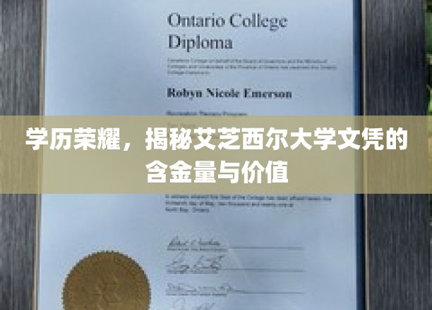 学历荣耀，揭秘艾芝西尔大学文凭的含金量与价值