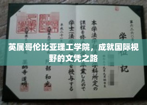 跨越国界，英属哥伦比亚理工学院铸就全球通行文凭之旅