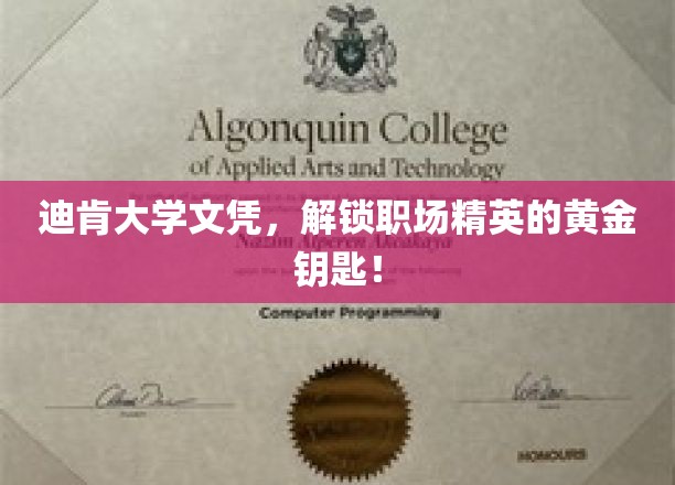 迪肯大学证书，助你轻松开启职场精英之门！
