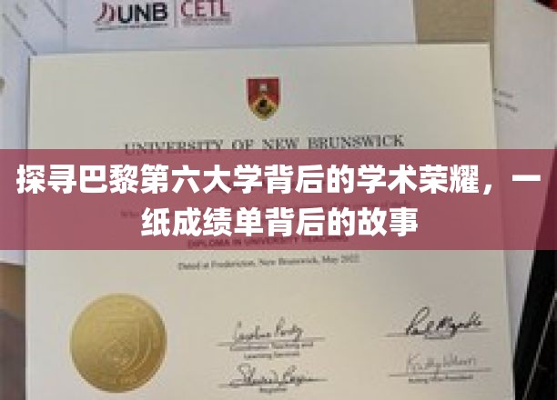 揭开巴黎第六大学学术巅峰的神秘面纱，成绩单背后的传奇历程