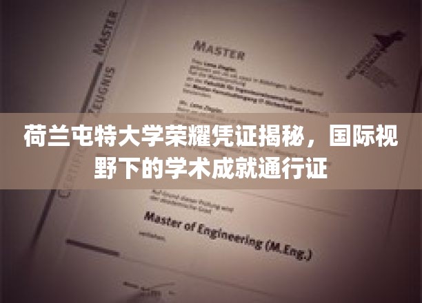 荷兰屯特大学全球通行证，揭秘国际学术精英的荣耀凭证