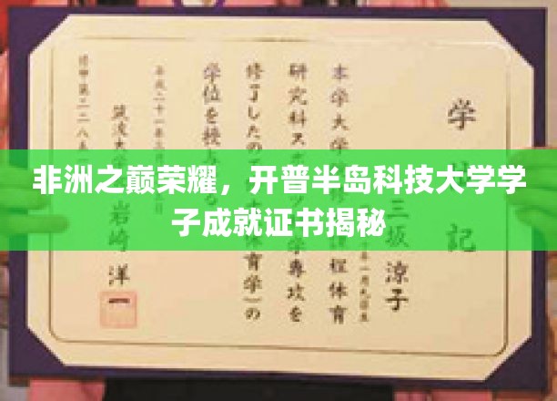 开普半岛骄子，非洲学术巅峰，学子荣耀证书背后的故事