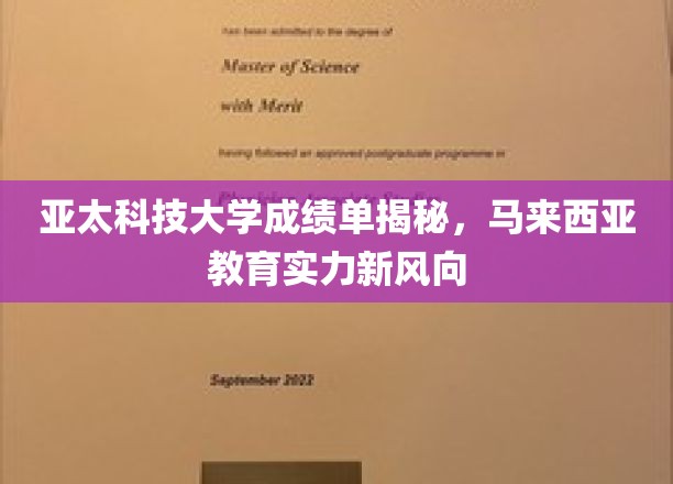 亚太科技大学成绩单揭秘，马来西亚教育实力新风向