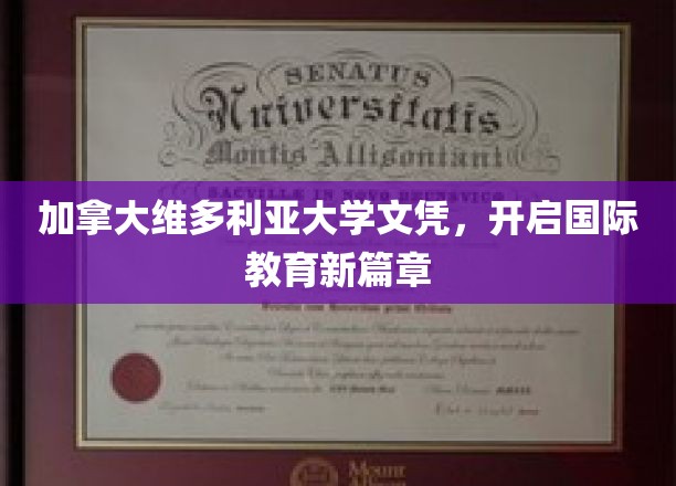 解锁全球视野，维多利亚大学文凭引领教育新潮流