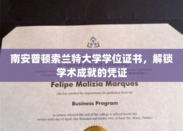 解锁学术荣耀，南安普顿索兰特大学学位证书背后的故事