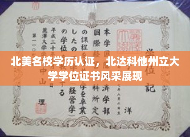 北美名校学历认证，北达科他州立大学学位证书风采展现