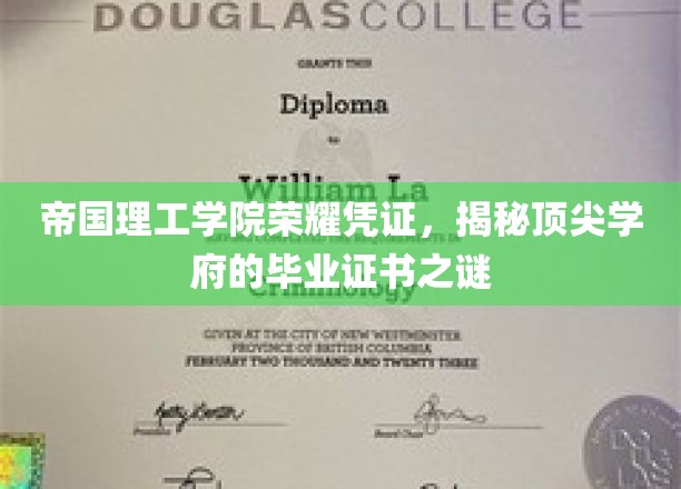 帝国理工荣耀证书，探寻精英学府的独门凭证