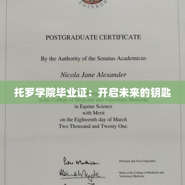 托罗学院毕业证：开启未来的钥匙