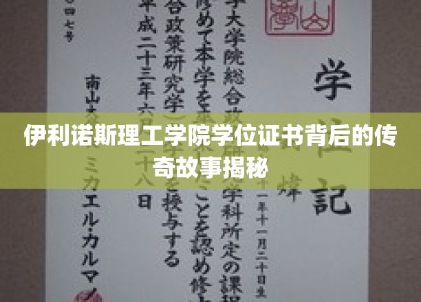 伊利诺斯理工学院学位证书，探寻荣耀背后的神秘足迹