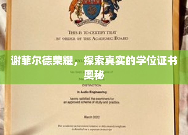 解码谢菲尔德荣耀，揭秘学位证书背后的真实故事
