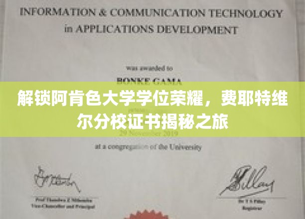 探寻阿肯色大学费耶特维尔分校荣耀证书背后的秘密之旅