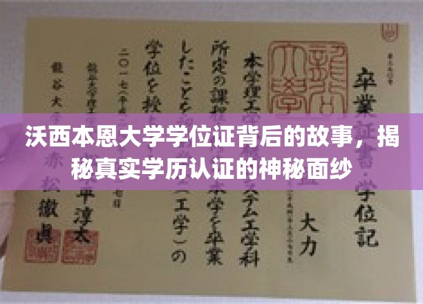 揭开沃西本恩大学学位证的奥秘，学历认证背后的不为人知篇章